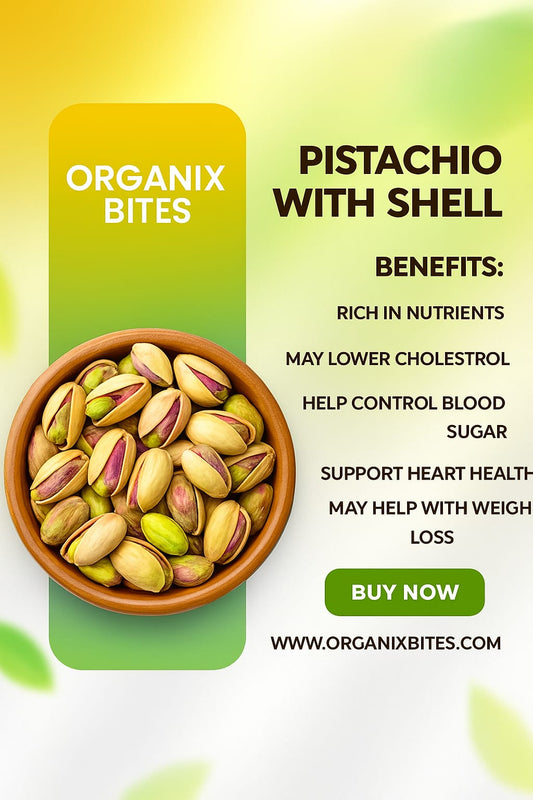 Organix Bites | Premium Natural Pistachios – Crunchy, Fresh & Nutrient-Rich Nuts