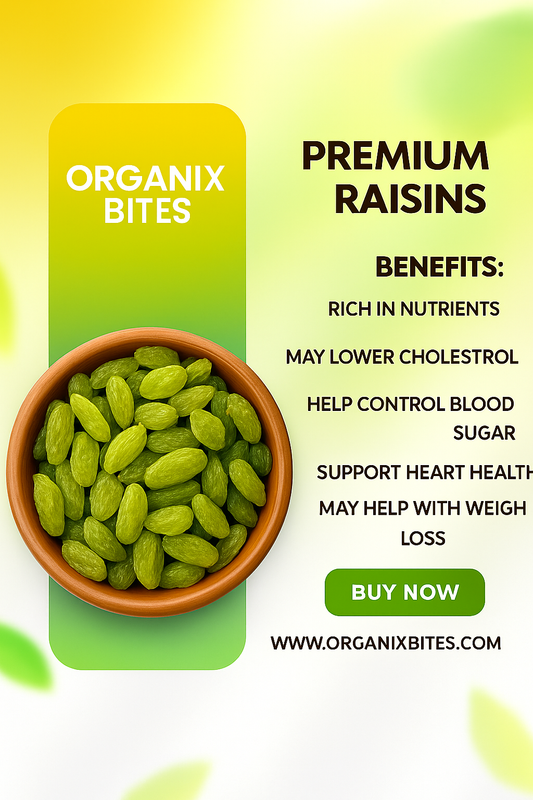 Organix Bites | Premium Sun-Dried Raisins – Naturally Sweet & Healthy Snack | 1KG