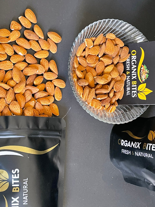 Organix Bites | Premium Raw Almonds – Natural, Fresh & Healthy Dry Fruit Snack