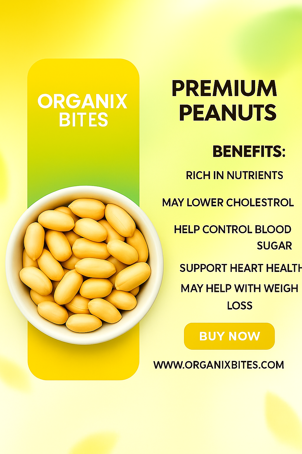 Organix Bites | Premium Unshelled Peanuts (Momphali) – Fresh, Crunchy & Natural Snack